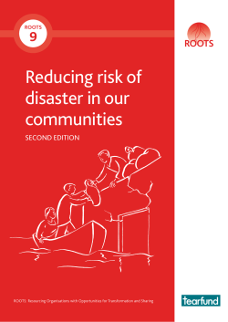 Reducing risk of disaster in our communities - TILZ