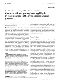 Characteristics of guaiacyl-syringyl lignin in reaction
