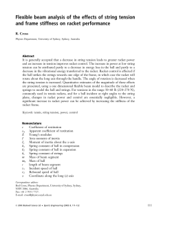 Flexible beam analysis of the effects of string tension