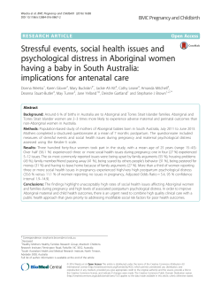 Stressful events, social health issues and psychological distress in