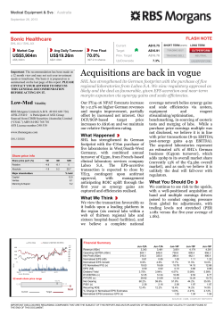 Acquisitions are back in vogue