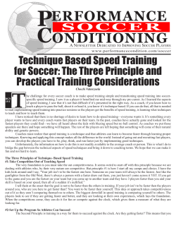 Post #134 T4 - Technique Based Speed Training for Soccer