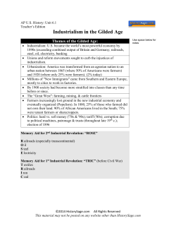 Industrialism in the Gilded Age