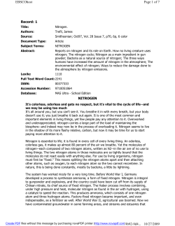 Nitrogen - Georgia Standards
