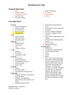 Secondary Class Lit Novels