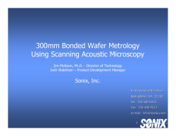 300mm Bonded Wafer Metrology by Scanning Acoustic Microscope
