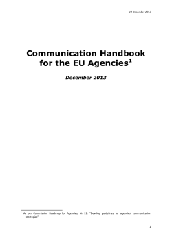 Communication Handbook for the EU decentralised