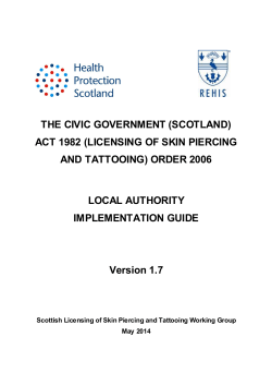 (scotland) act 1982 (licensing of skin piercing and tattooing)