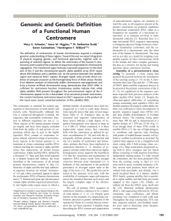 Genomic and Genetic Definition of a Functional Human Centromere