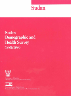 Sudan Demographic and Health Survey 1989/1990