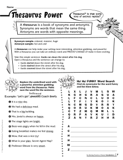 thesaurus - Scholastic