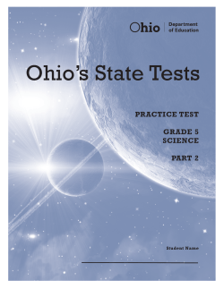 Grade 5 Science Part 2 Practice Test