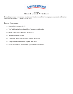 Regions Lesson - Pearson-Global