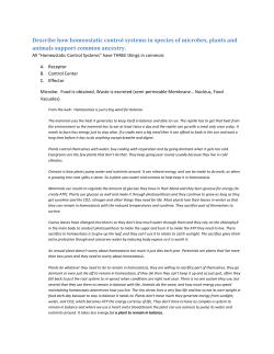 Describe how homeostatic control systems in species of microbes