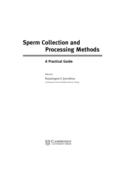 Sperm Collection and Processing Methods - Assets