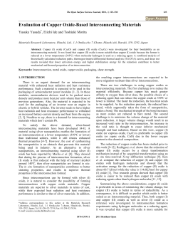Evaluation of Copper Oxide-Based Interconnecting Materials