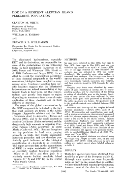 DDE in Resident Aleutian Island Peregrine Population