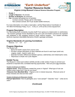 Earth Underfoot - Virginia Living Museum