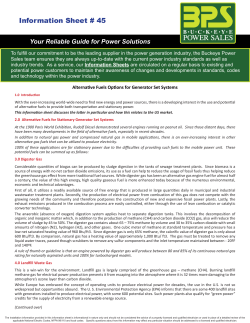 Alternative Fuel Options for Generator Set