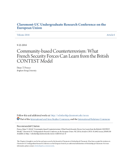Community-based Counterterrorism: What French Security Forces