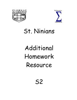 S2 Additional Homework Booklet