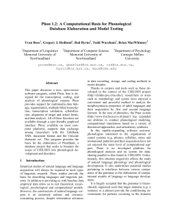 Rose et al. - PhonBank