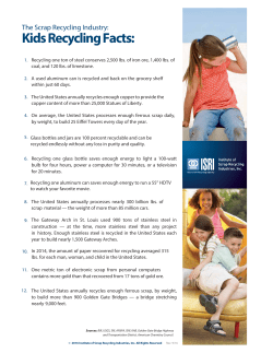 Kids Recycling Facts - Institute of Scrap Recycling Industries Inc