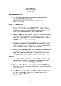 LIST OF PUBLICATIONS DOCTORAL DISSERTATION 1. Title: The