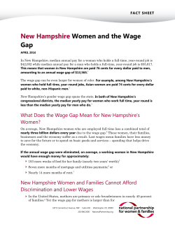 New Hampshire Women and the Wage Gap