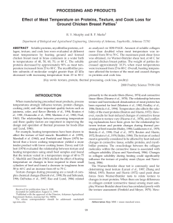 Effect of Meat Temperature on Proteins, Texture, and Cook Loss for