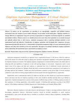 Employee Aspirations Management: A Critical