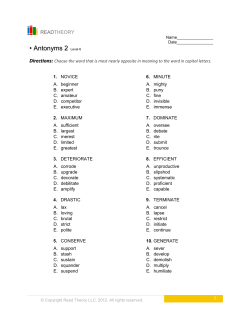 Antonyms 2 - English for Everyone