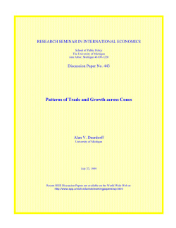 Patterns of Trade and Growth across Cones
