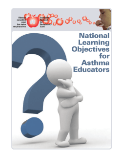 National Learning Objectives for Asthma Educators