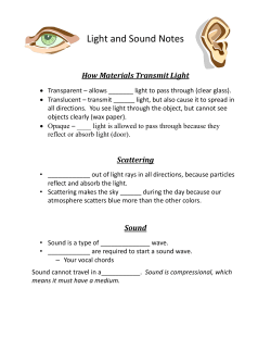 Guided notes on Light and Sound