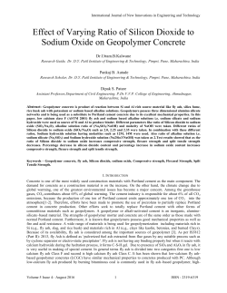 Effect of Varying Ratio of Silicon Dioxide to Sodium Oxide