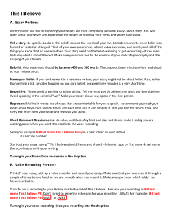 Project Requirement Document