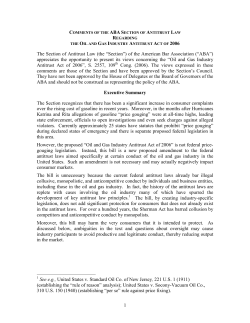 1 The Section of Antitrust Law