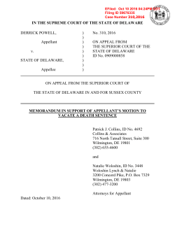 Opening Brief - Delaware Courts