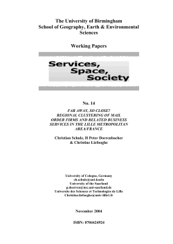 The University of Birmingham School of Geography, Earth