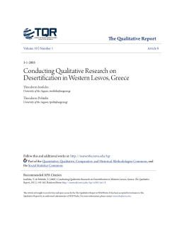 Conducting Qualitative Research on Desertification in Western