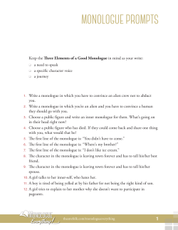 Monologue ProMPts - Gordon State College