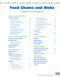 Food Chains and Webs