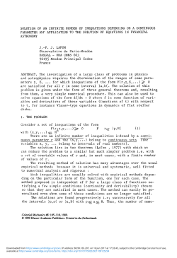 solution of an infinite number of inequations depending on a