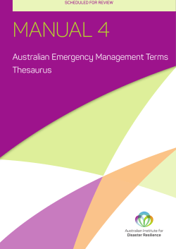 Australian Emergency Management Terms Thesaurus