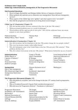 US History Unit 5 Study Guide Gilded Age, Industrialization