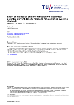 Effect of molecular chlorine diffusion on theoretical potential