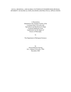 LOCAL, REGIONAL, AND GLOBAL PATTERNS OF WOODPECKER