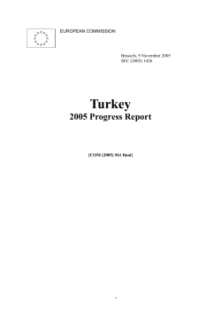 2005 Regular Progress Report for Turkey