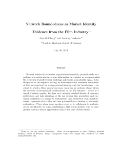 Network Boundedness as Market Identity Evidence from the Film